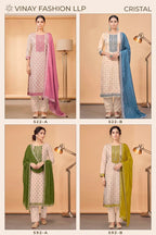Vinay Kuleesh Cristal Kanjivaram Silk With Jacquard Worked Salwar Kameez