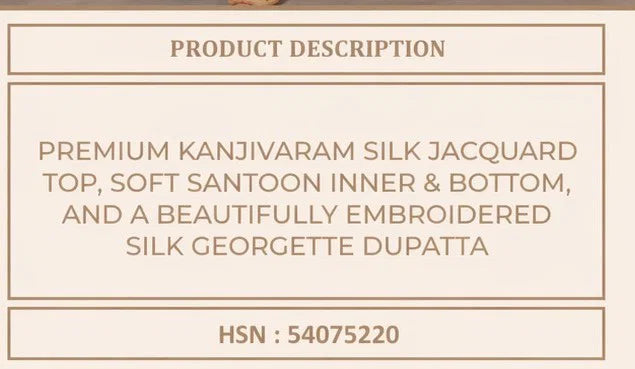 Vinay Kuleesh Cristal Kanjivaram Silk With Jacquard Worked Salwar Kameez