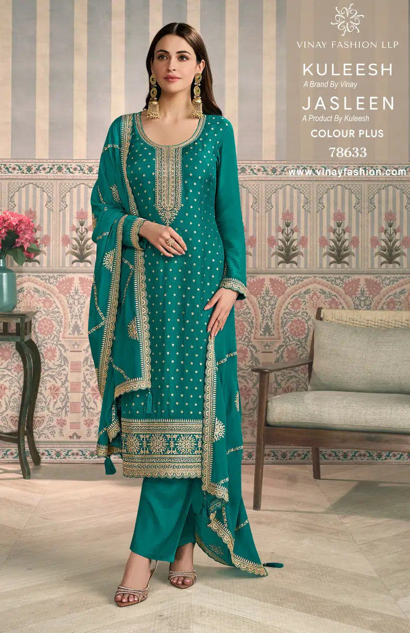 Vinay Kuleesh Jasleen Color Plus Viscose Silk Designer Salwar Kameez