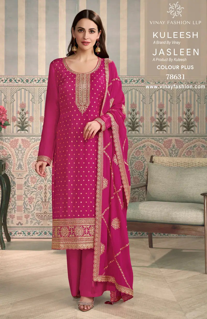 Vinay Kuleesh Jasleen Color Plus Viscose Silk Designer Salwar Kameez
