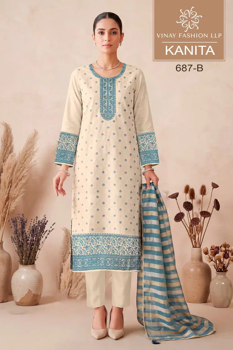Vinay Kuleesh Kanita Viscose Kanjivaram Silk Salwar Kameez