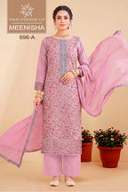 Vinay Kuleesh Meenisha Viscose Muslin Meenakari Worked Salwar Kameez