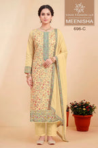 Vinay Kuleesh Meenisha Viscose Muslin Meenakari Worked Salwar Kameez