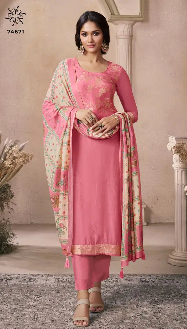 Vinay Kuleesh Navya Vol 3 Viscose Maslin Jacquard Salwar Kameez