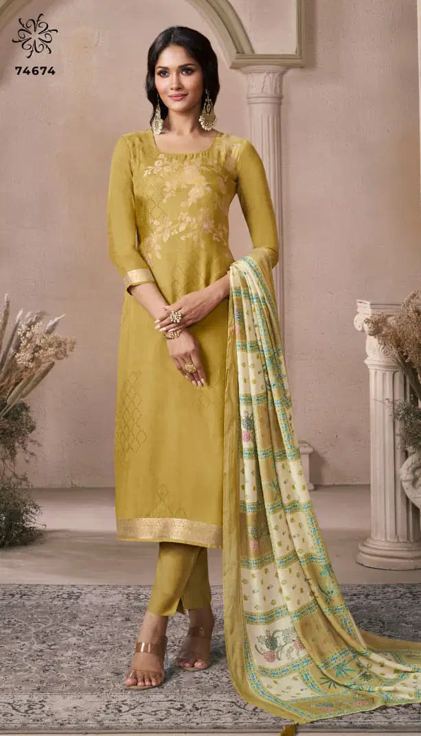 Vinay Kuleesh Navya Vol 3 Viscose Maslin Jacquard Salwar Kameez