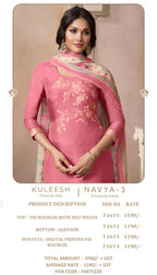 Vinay Kuleesh Navya Vol 3 Viscose Maslin Jacquard Salwar Kameez