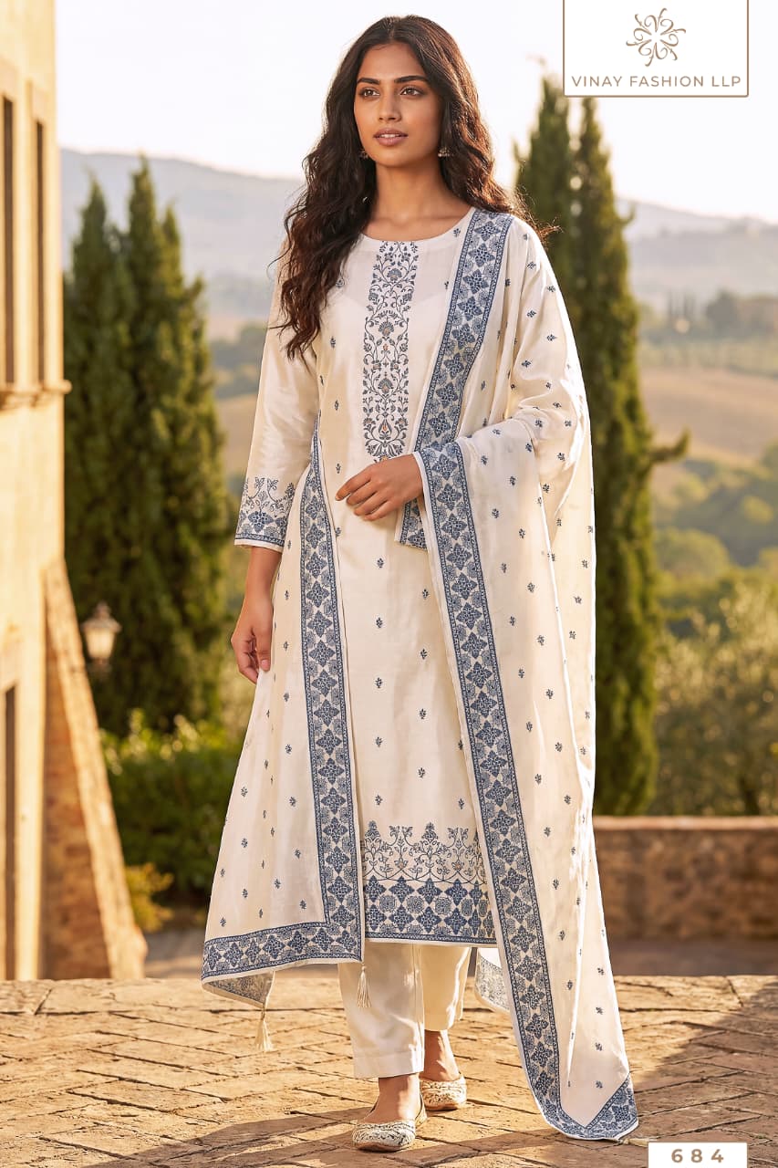 Vinay Kuleesh Pearl Cotton Viscose Weaving Salwar Kameez Collection