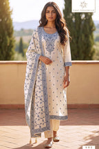 Vinay Kuleesh Pearl Cotton Viscose Weaving Salwar Kameez Collection