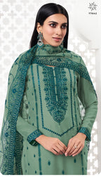 Vinay Kuleesh Saahi Organza With Thread Embroidery Work Salwar Kameez