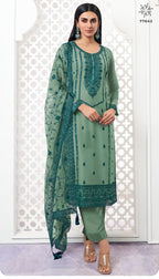 Vinay Kuleesh Saahi Organza With Thread Embroidery Work Salwar Kameez