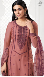Vinay Kuleesh Saahi Organza With Thread Embroidery Work Salwar Kameez