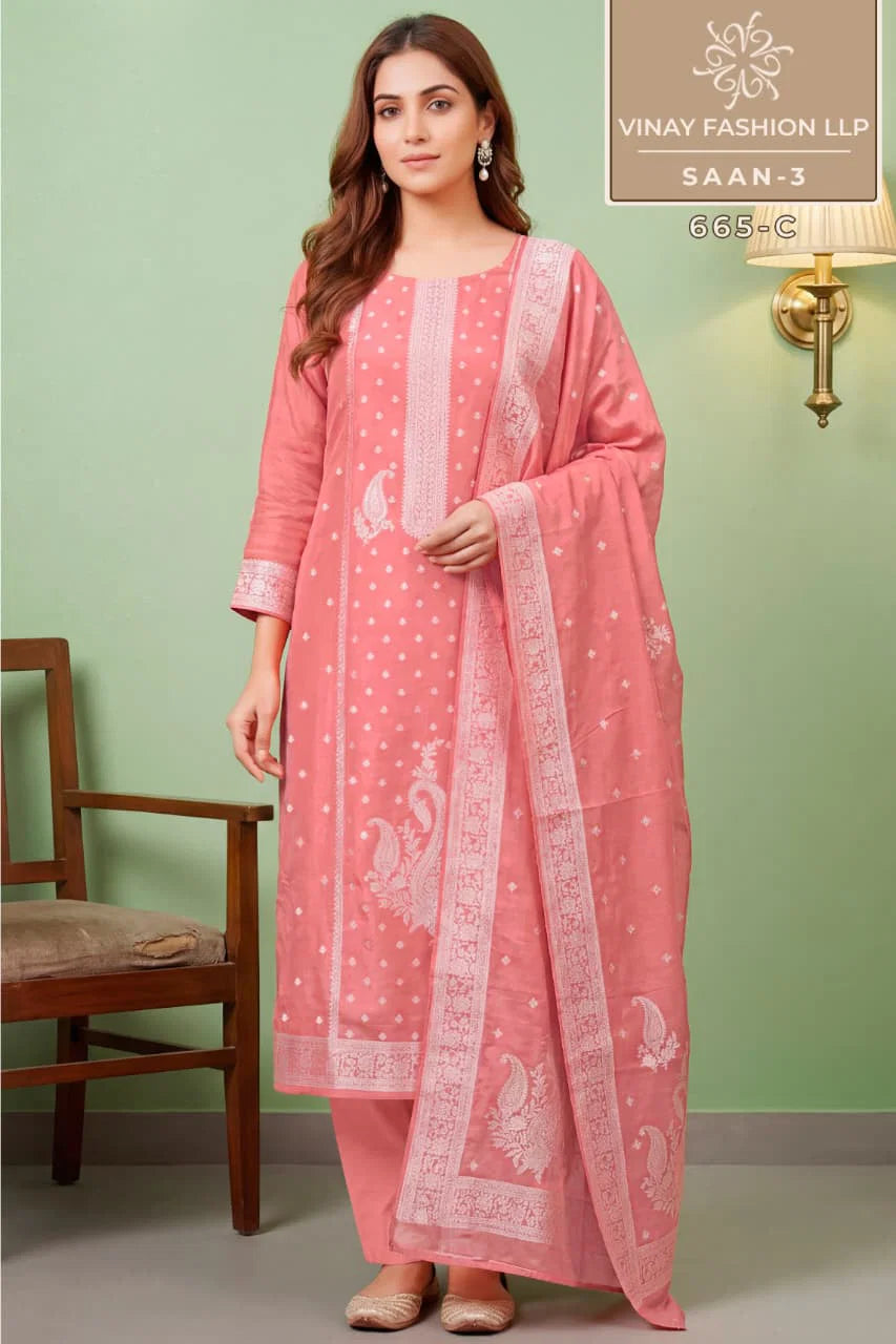 Vinay Kuleesh Saan Vol 3 Viscose Maslin salwar Kameez Collection