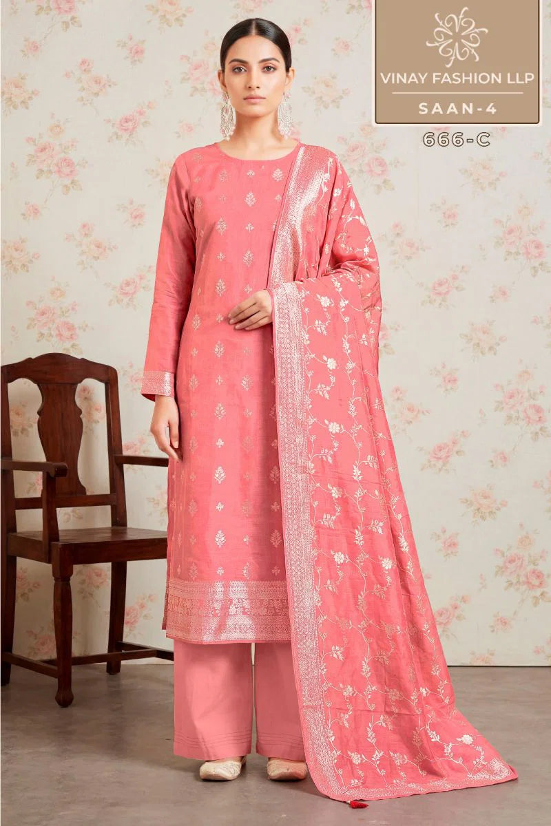 Vinay Kuleesh Saan Vol 4 Viscose Maslin salwar Kameez Collection