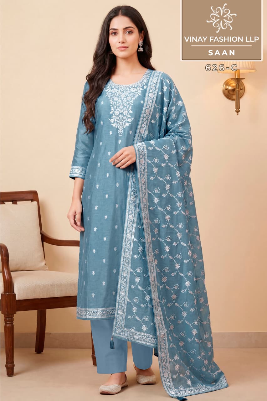 Vinay Kuleesh Saan Viscose Maslin Salwar Kameez Collection