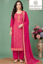 Vinay Kuleesh Silk Petals Vol 2 Russian Silk Hand Worked Salwar Kameez Collection