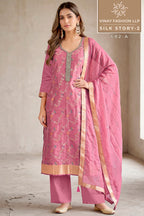 Vinay Kuleesh Silk Story Vol 2 Gerogette Silk Embroidered Salwar Kameez
