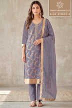 Vinay Kuleesh Silk Story Vol 2 Gerogette Silk Embroidered Salwar Kameez