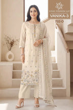 Vinay Kuleesh Vanika Vol 3 Mul Chanderi Embroidered Salwar Kameez