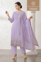 Vinay Kuleesh Vanika Mul Chanderi Embroidered Salwar Kameez