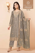 Vinay Kuleesh Virasat Gold Silk Zari Worked Embroidered Salwar Kameez