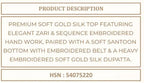 Vinay Kuleesh Virasat Gold Silk Zari Worked Embroidered Salwar Kameez