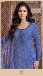 Vinay Silkina Royal Crepe 48 Crepe Embroidered Salwar Kameez Collection
