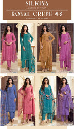 Vinay Silkina Royal Crepe 48 Crepe Embroidered Salwar Kameez Collection