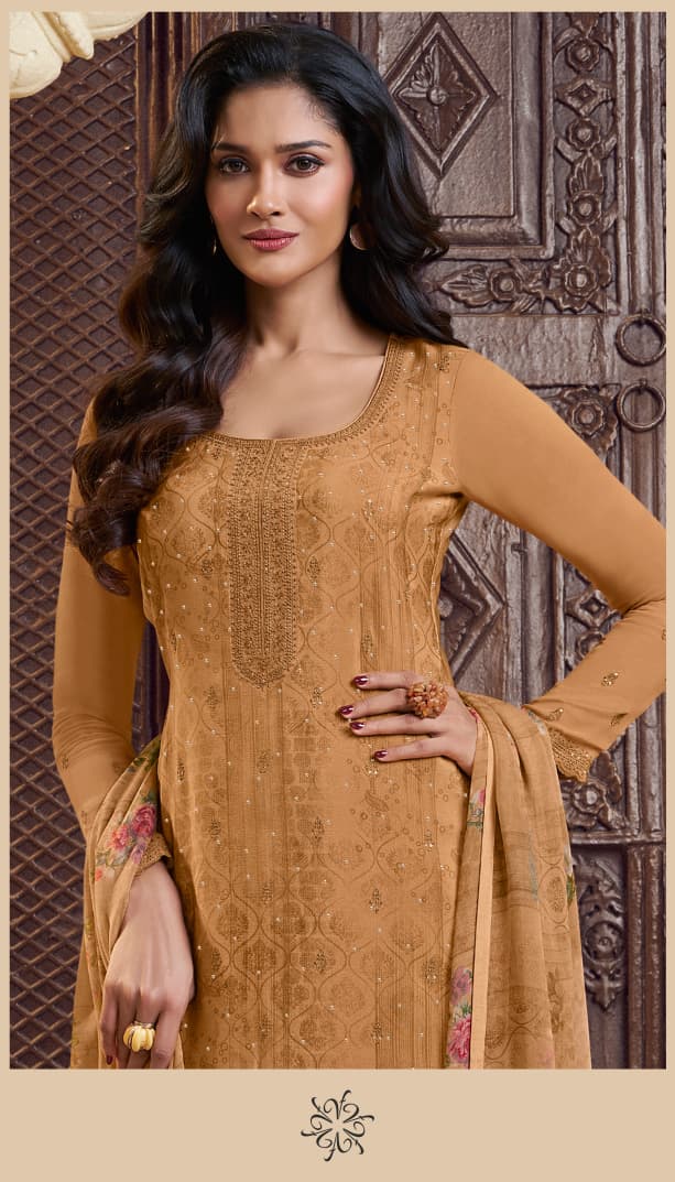 Vinay Silkina Royal Crepe 48 Crepe Embroidered Salwar Kameez Collection