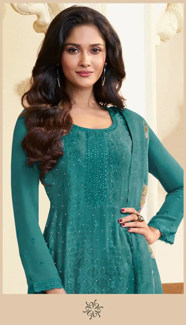 Vinay Silkina Royal Crepe 48 Crepe Embroidered Salwar Kameez Collection