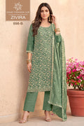 Vinay Zivira Crush Silk With Embroidered Salwar Kameez Collection