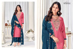 Vishnu Misbah Mul Chanderi Embroidered Dress Material Collection