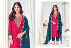 Vishnu Misbah Mul Chanderi Embroidered Dress Material Collection