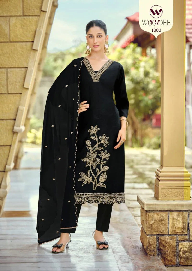 Woodee Aavani Viscose Weaing Kurti With Bottom Dupatta