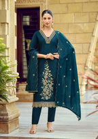 Woodee Aavani Viscose Weaing Kurti With Bottom Dupatta