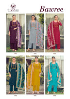 Woodee Bawree Rayon Thread Worked Kurti With Bottom Dupatta