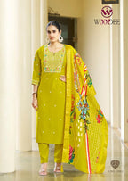 Woodee Diana Vol 2 Viscose Sequence Threadwork Kurti Pant And Dupatta