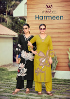 Woodee Harmeen Rayon Thread Worked Kurti With Bottom Collection