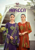 Woodee Haseen Cotton Thread Worked Kurti With Bottom Dupatta