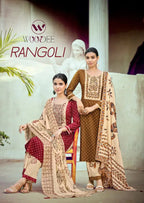 Woodee Rangoli Rayon Printed Kurti With Bottom Dupatta