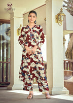 Woodee Shakira Vol 3 Rayon Printed Kurti With Bottom Dupatta