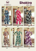 Woodee Shakira Vol 3 Rayon Printed Kurti With Bottom Dupatta