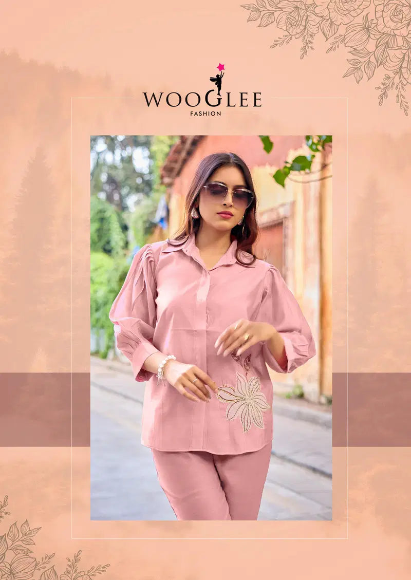 Wooglee High Look Russian Viscose Silk Co Ord Set Collection