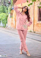 Wooglee High Look Russian Viscose Silk Co Ord Set Collection