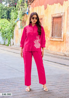 Wooglee High Look Russian Viscose Silk Co Ord Set Collection