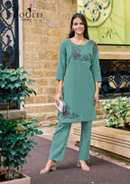 Wooglee Shivangi Cotton Flex Thread Worked Co Ord Set Collection