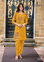 Wooglee Shivangi Cotton Flex Thread Worked Co Ord Set Collection