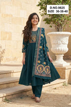 Yaashna 9825 To 9827 Dhabu Cotton Embroidery Anarkali Kurti Set