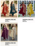 Yaashna 9825 To 9827 Dhabu Cotton Embroidery Anarkali Kurti Set