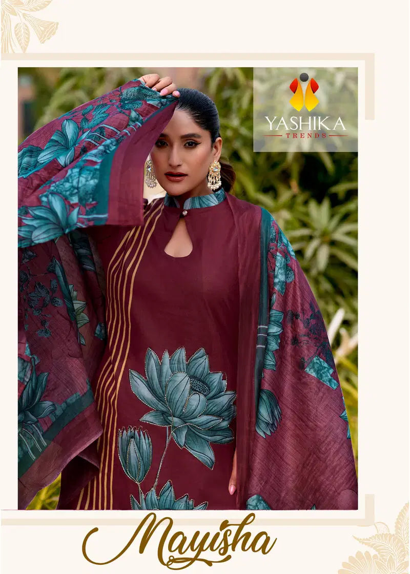Yashika Mayisha Cotton Digital Printed Karachi Dress Material