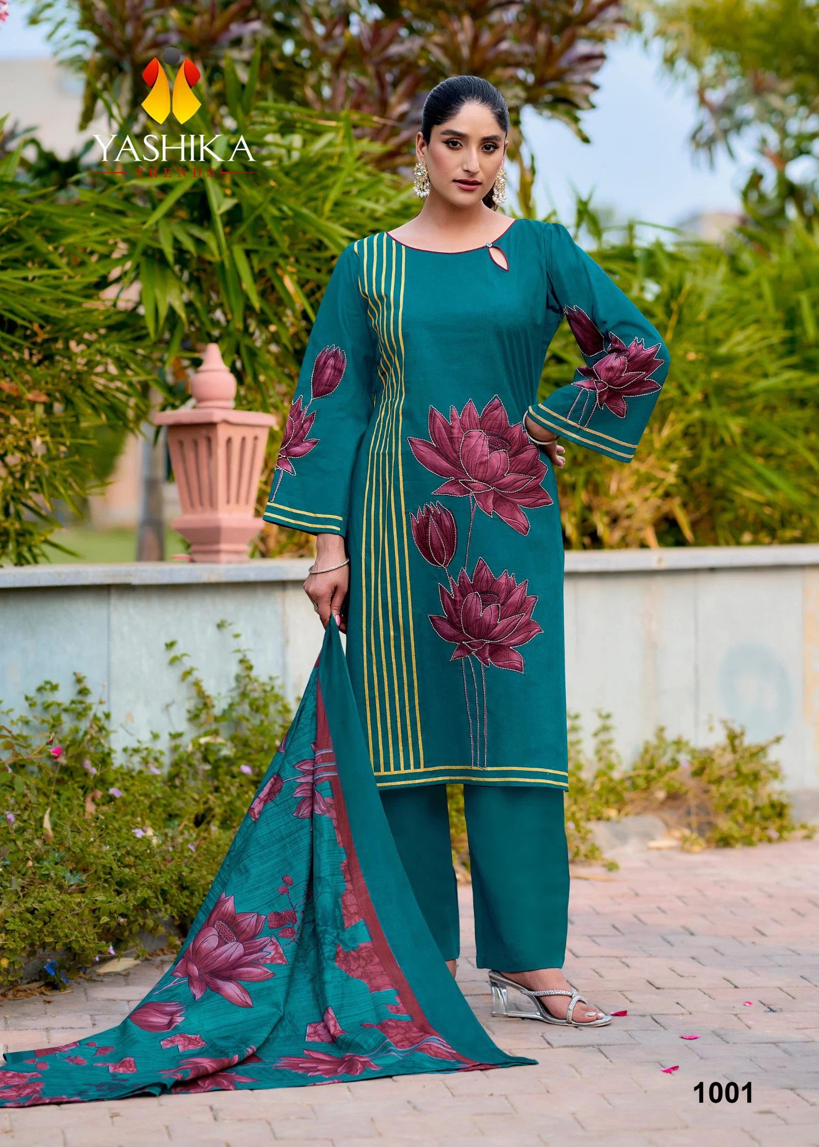 Yashika Mayisha Cotton Digital Printed Karachi Dress Material
